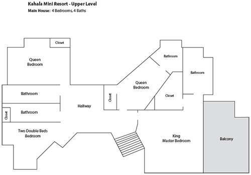 Kahala Mini Resort Upper Level Floor Plan
